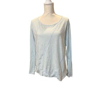 Lisa Todd Women's Pima Cotton Top Asymmetrical Hem Size Large